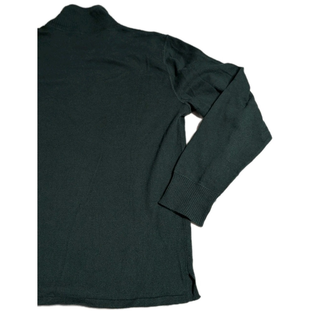 The North Face Heritage Knit 1/4 Zip‎ Sweater Mens M Green Wool Blend - Picture 8 of 9